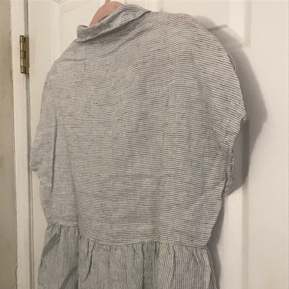 100% Linen Short Sleeve Top / C&C California - Picture 7 of 10